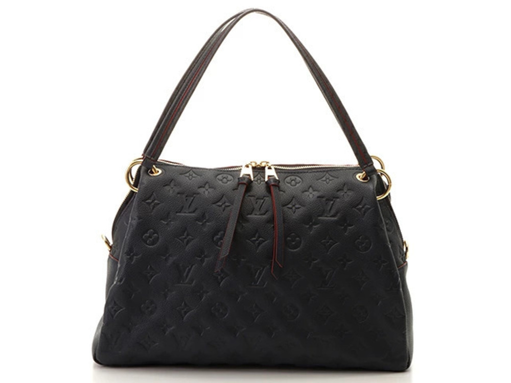 LOUIS VUITTON Pontheau Shoulder Bag Empreinte Marine Blue Rouge Red